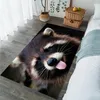 Tapijten grappige wasbeer vloer vloerkleed flanel voor woonkamer moderuimte tapijten anti slip keuken mat huis deco dropcarpets