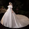 فساتين زفاف أخرى فستان ساتان 2022 الزفاف الفاخر مع قطار الأميرة عتيقة كرات Vestido de Noiva بالإضافة إلى تخصيص