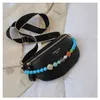 Fanny packs sac de poitrine à chaîne de perles à la mode sac à bandoulière pour femme sac de taille diagonale polyvalent Ins petit sac à main 220627