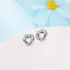 Stud Family Always Encircled Earrings For Women Pendientes Plata 925 Sterling Silver Jewelry Boucle Oreille Femme KolczykiStud Dale22