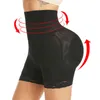 Vrouwen Hoge Taille Kant Butt Lifter Body Shaper Tummy Control Slipjes Boyshort Pad Shorts Heup Enhancer Shapewear Y220411