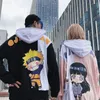 Nouveau dessin animé Anime Fire Shadow Couple Thème Hoodie Mode Hip Hop Sports Hommes et Femmes Ins Loose Trend Versatile Top 201114