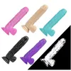 NXY Dildos Anal Zabawki Sex Produkty Symulacja Kolorowe Kryształ Fałszywy Penis Puchar Wschodzący Multi Size Female Masturbacja Urządzenie 0324