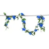 장식용 꽃 화환 시뮬레이션 장미 포도 나무 인공 화환이 생생한 색상 도어 벽 정원을위한 야외 장식