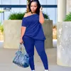 3xl 4xl Mulheres plus size rastrear roupas de duas peças Roupa