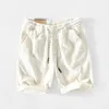 Herr shorts sommaren mäns bomull corduroy casual khaki multi-pocket spets retro arbetskläder vit bläck grön aprikoser