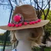 Berretti stile primaverile donna elegante cappello di paglia artificiale inverno autunno ampio donna Panama berretto sombrero per la festa andare in spiaggia berretti