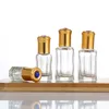 6 ML taşınabilir sekizgen ROLL ON yağlı şişeler üzerinde rulo şişe üzerinde cam rulo ile rulo parfüm şişeleri alüminyum kapaklı Ev Kokuları
