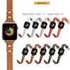 더블 루프 가죽 8 스타일 슬림 허리 감시 대역 스트랩 밴드 피트 IWATCH 시리즈 7 6 SE 5 4 3 Apple Watch 38 40 41 42 44 45mm Wristband