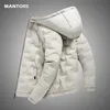 Veste à capuche Hommes Hiver Men's White Duck Down Veste Veste décontractée épaisse trop chaude parkas Men Streetwear 201127