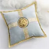 Pillow Middle East Luxury Ceramic Incense Burner Censer Holder Creative Golden Cushion Home Tea House Yoga Accessories 30x30cmPillow