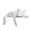 Allongé Chat 3D Papier Modèle Animal Sculpture Papercraft BRICOLAGE Artisanat pour Salon Décoration De Bureau Étagère Décor À La Maison 220609