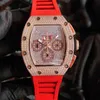 Luxury Mens Mechanical Watch Richa Milles Business Leisure Rm011 Automatic Jin Full Diamond Case Tape Fashion Men Swiss Movement