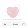 الطبيعية الوردي الكريستال الحلي الحلي منحوتة 20 * 8 ملليمتر القلب شقرا ريكي شفاء الكوارتز المعدنية هبط الأحجار الكريمة اليد ديكور المنزل