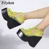 NXY Sandals Rivet PVC Plataforma transparente Coloque para mulheres Sapas de fivela designer de verão Summer feminino salto alto