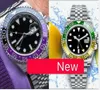 Роскошные часы New Crown Gmt 126710 Blro 40mm Jubilee Ceramic Bezel Watch Неисченные стальные браслеты Автоматические модные мужские часы сапфир и светящиеся