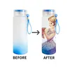 Portable DIY Sublimation Glass Water Bottles Silicone Rope Straight Cup Holiday Gift Coffee Cups