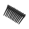 Black hair plastic styling clip duckbill clip 12pcs