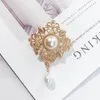 Broche de cristal cor de ouro vintage de ouro para mulheres nupcial festa de casamento rhinestone buquê de água gota broche pinos