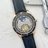2023 Mens 시계 3 개의 ES 자동 기계식 시계 고품질 유럽 최고 브랜드 Moon Phoes Wather Strap 패션 AAA 시계 Montre de Luxe Gift
