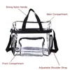 DHL50pcs Toiletry Kits Women PVC Transparent Large Capacity Travel Crossbody Bag With Mesh Pouch Mix Color