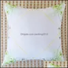 Pillow Case Bedding Supplies Home Textiles Garden Printing Blank Polyester Fiber Diy Pillowslip Lace Cushion Er Non Core 6Sx Bb Drop Deliv