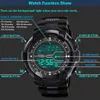 Электронные часы Светодиодные часы Дата Открытый Спортивный Цифровой для мужчин 30 м Водонепроницаемый Наручный Часовой Силиконовый ремешок