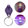 Purple UV LED Keychain Money Detector Led for Party Gift Protable Light Keychains Car key Id Currency Passports Cat Dog pet urine Ultraviolet torch lamp 395-410nm