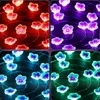 Veilleuses Fleur Forme Guirlande Lumineuse Led Chambre Décoration Boule De Coton Lampe Fête De Mariage