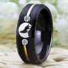 Anéis de casamento Tungsten Wolf for Men Lone Howling Moon Ring Ring Men Weding Band Engagement Odin Símbolo Male Jóias de Finger Jóias