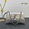 Mini Chain Totes Fashionable Design Hourglass Bag Novel Handbag with Irregular Shape High Quality Handbag Crocodile embossing 9 Styles color