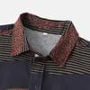 Męska koszula Vintage styl etniczny Drukowanie luźne krótkie rękawowe koszule codziennie noszenie wysokiej jakości biura bluzki chemise homme