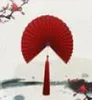 Party Favor Chinese Red Paper Folding Fan Wall Decoration Hanging Package Stor tryckta presentfoldade dekorativa fans146859425466112