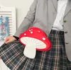 3pcs Stuff Sacks Women PU Mushroom Shaped Personal Crossbody Bag Mix Color