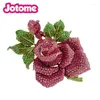 Spille Spille Bellissima spilla con fiore rosa e strass rosa per il regalo per la festa della mamma Seau22