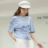 Damski koszulka sprężyna sprężyna kobiety 2022 Summer Korean Harajuku Tshirt Fashion Friends Print Letter Cartoon Postacie Bandage Bow Thirt Wom