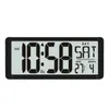 TXL Square Wall Clock Series 13.8 "Stor digital Jumbo Alarm Clock LCD Display Multifunktionellt exklusivt kontor Decor Desk Y200110