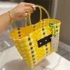 Designer basket Straw anagram Shoulder Bag Fold Shopper a5 tote handbag Woman men's Raffias weekend duffel bag luxury weave travel Cross body clutch Beach bags