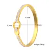 Classic Full CZ Bracelets Bangles For Women Girls Stainless Steel Crystal Bangle African Jewelry Dubai Cuff Bracelet Christmas Gift Female Crystal Couple Girl Hand