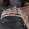 Brudkronor hårband kvinnor huvudband brud kristall tiara prinsessa huvudband krona bröllop tiaras födelsedagsfest prestanda styling hår tillbehör