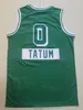 Finały mężczyzny Jaylen Brown Jerseys 7 Jayson Tatum Basketball Jersey 0 Team Green White Black City zarobiono na mundurze najwyższej jakości sponsor Vistaprint Patch