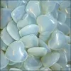 Arts And Crafts Arts Gifts Home Garden 20Mmx6Mm Heart Statue Carved Decoration Glass Opal Stone Gift Room Ornament Decor S Dh7Dj