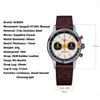 Sugess 1963 Kronograf Mekaniska armbandsur Seagull ST19 Swanneck Movement Pilot Mens Watch Sapphire Crystal Retro Xmas Gift 29089343