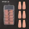 False Nails 100pcs/box Matte INS Fashion Professional Mix Color Nail Full Cover Long Coffin Detachable Tips For Women Prud22