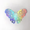 12 Stks / Pack Paper Hollow 3D Butterfly Cake Cupcake Topper Decoratie Muursticker Set voor Bruiloft Decoratie Benodigdheden