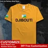 République de Djibouti DJI Pays T-shirt Personnalisé Jersey Fans DIY Nom Numéro High Street Mode Lâche Casual T-shirt 220616