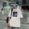 HybSkr Lonely Boy Graphic Maglietta da uomo Maglietta a maniche corte Moda Casual Maglietta oversize Cotone Maschio Abbigliamento da uomo coreano 220523