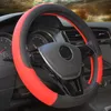 Steering Wheel Covers Color Sport Auto Anti-Slip Leather Car Steering-wheel Cover Car-styling Anti-catch Holder ProtorSteering