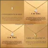 Pendant Necklaces Pendants Jewelry New Dogeared With Card Gold Elephant Heart Key Clover Horseshoe Triangle Charm Necklace Women Fashion G