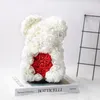 Ghirlande di fiori decorativi Drop Luxury Rose Bear Heart Teddy PE artificiale Matrimonio Compleanno San Valentino Regali di Natale per le donneDecorativo